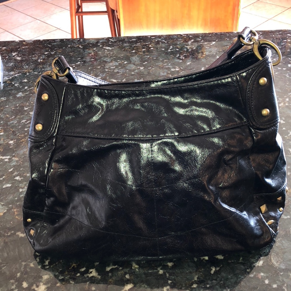 Roxy black and gold handbag